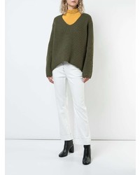 Белые джинсы-клеш от Ulla Johnson