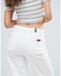 Белые джинсы-клеш от 7 For All Mankind