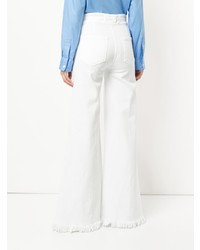 Белые джинсы-клеш от Frame Denim