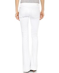 Белые джинсы-клеш от Paige Denim