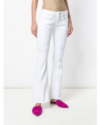 Белые джинсы-клеш от Dondup