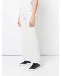 Белые джинсы-клеш от Mother