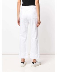 Белые джинсы-клеш от Frame Denim