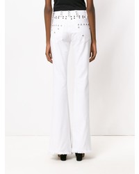 Белые джинсы-клеш от Andrea Bogosian