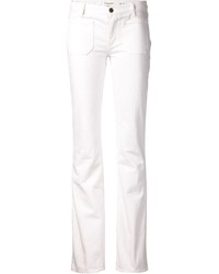 Белые джинсы-клеш от Saint Laurent