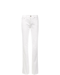 Белые джинсы-клеш от Saint Laurent