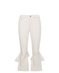 Белые джинсы-клеш от Sjyp