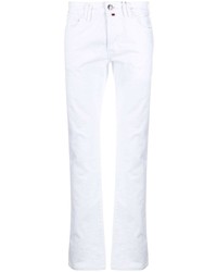 Мужские белые джинсы с вышивкой от Billionaire