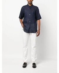 Мужские белые джинсы с вышивкой от Billionaire