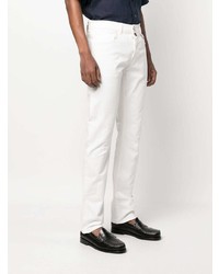 Мужские белые джинсы с вышивкой от Billionaire