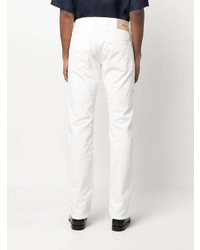 Мужские белые джинсы с вышивкой от Billionaire