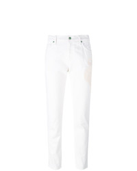 Женские белые джинсы с вышивкой от Sandrine Rose