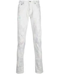Мужские белые джинсы с принтом тай-дай от John Elliott