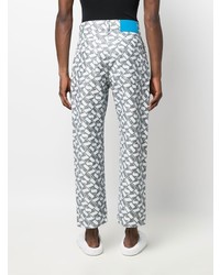 Мужские белые джинсы с принтом от Sunnei