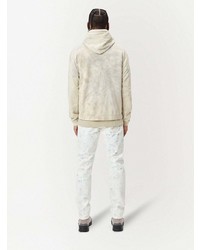 Мужские белые джинсы с принтом от John Elliott