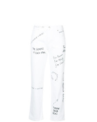 Женские белые джинсы с принтом от EACH X OTHER