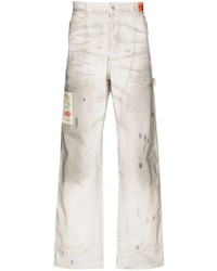 Мужские белые джинсы с принтом от Heron Preston