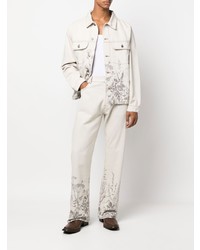 Мужские белые джинсы с принтом от Cmmn Swdn