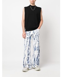 Мужские белые джинсы с принтом от Kusikohc