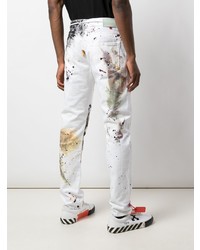 Мужские белые джинсы с принтом от Off-White