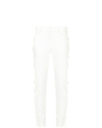 Белые джинсы скинни с украшением от Tu Es Mon Trésor
