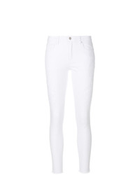 Белые джинсы скинни с цветочным принтом от Steffen Schraut