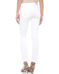 Белые джинсы скинни от Victoria Beckham