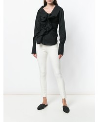 Белые джинсы скинни от Plein Sud