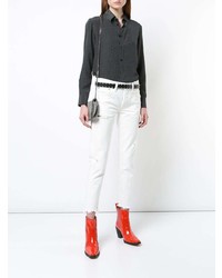 Белые джинсы скинни от Moussy Vintage