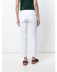 Белые джинсы скинни от Aspesi