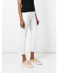 Белые джинсы скинни от Current/Elliott