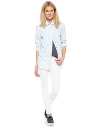 Белые джинсы скинни от Blank