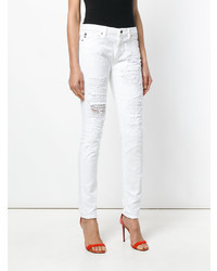 Белые джинсы скинни от Love Moschino