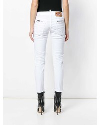 Белые джинсы скинни от Dsquared2