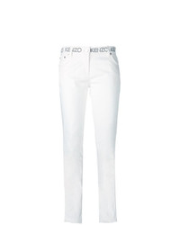 Белые джинсы скинни от Kenzo