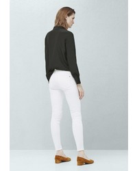 Белые джинсы скинни от Mango