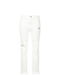 Белые джинсы скинни от Marc Cain