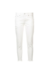 Белые джинсы скинни от Moussy Vintage