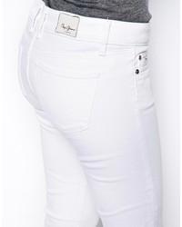 Белые джинсы скинни от Pepe Jeans