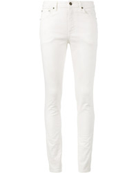 Белые джинсы скинни от Saint Laurent