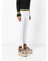 Белые джинсы скинни от Aspesi