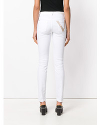 Белые джинсы скинни от Versace Collection
