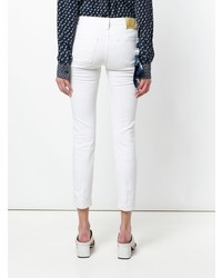 Белые джинсы скинни от Jacob Cohen