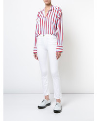 Белые джинсы скинни от Frame Denim