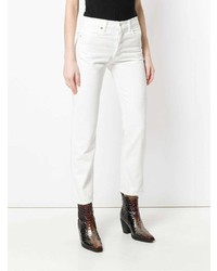 Белые джинсы скинни от Helmut Lang