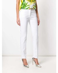 Белые джинсы скинни от Versace