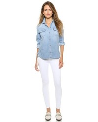 Белые джинсы скинни от Hudson