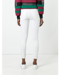 Белые джинсы скинни от Frame Denim