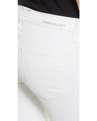 Белые джинсы скинни от Current/Elliott