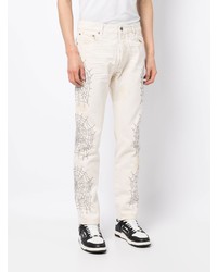Мужские белые джинсы от Palm Angels